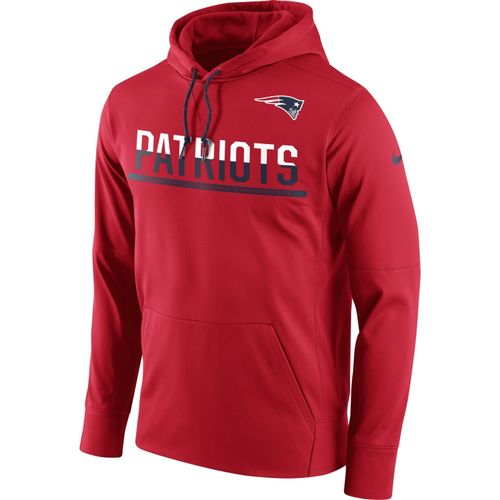 Men's New England Patriots Nike Sideline Circuit Red Pullover Hoodie